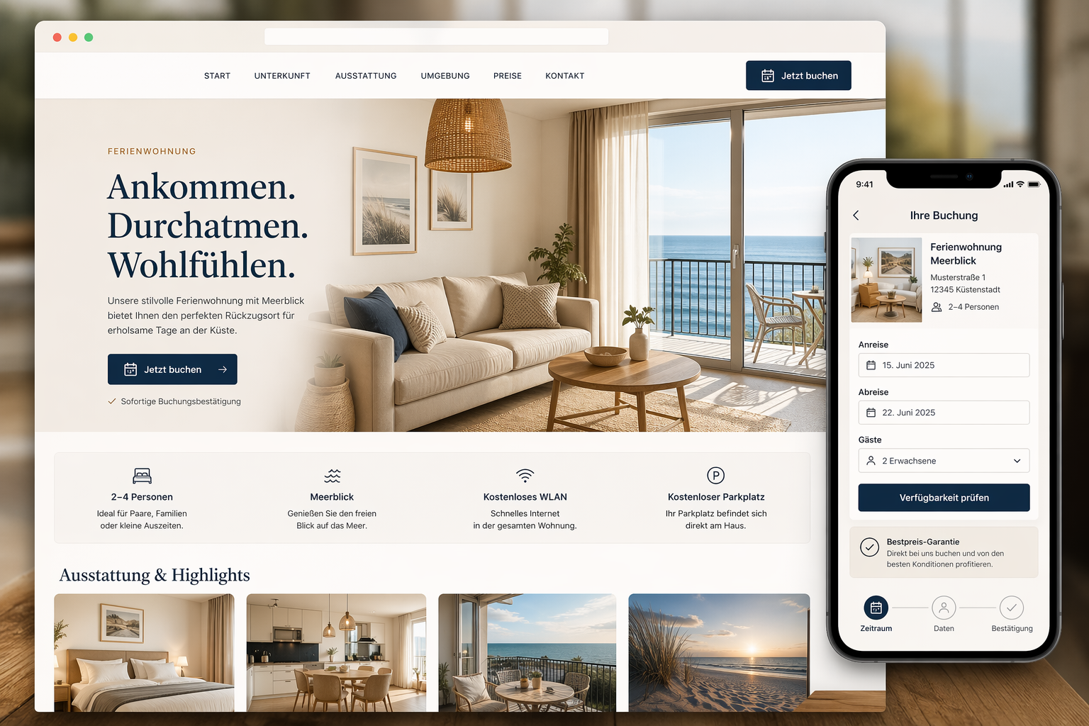 Vorschau eines eingebetteten Buchen-Buttons